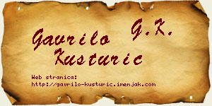 Gavrilo Kusturić vizit kartica